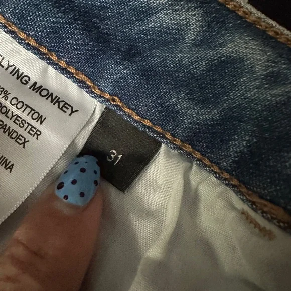 Flying Monkey Blue Cargo Jeans size 31 - Picture 5 of 7